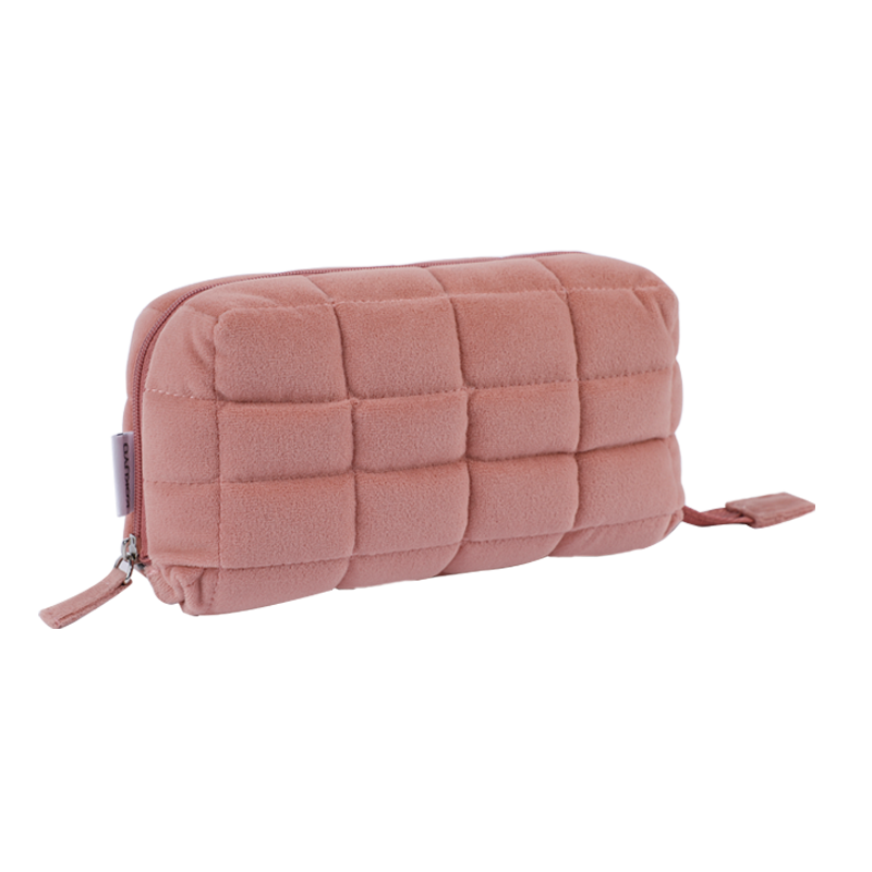 KOKUYO Student Office Storage Bag, NEMU Pillow Bag, Polyester Canvas Pencil Case, Light Pink, Medium Size, WSG-KUK261LP