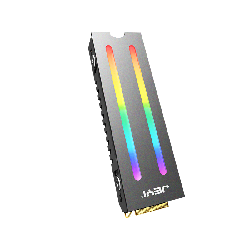 Охладитель для твердотельного накопителя JEYI M.2 RGB, радиатор для NVME SSD с синхронизацией цветных огней, алюминиевый корпус, подходит для Samsung, Western Digital, Lenovo Zhi Tai