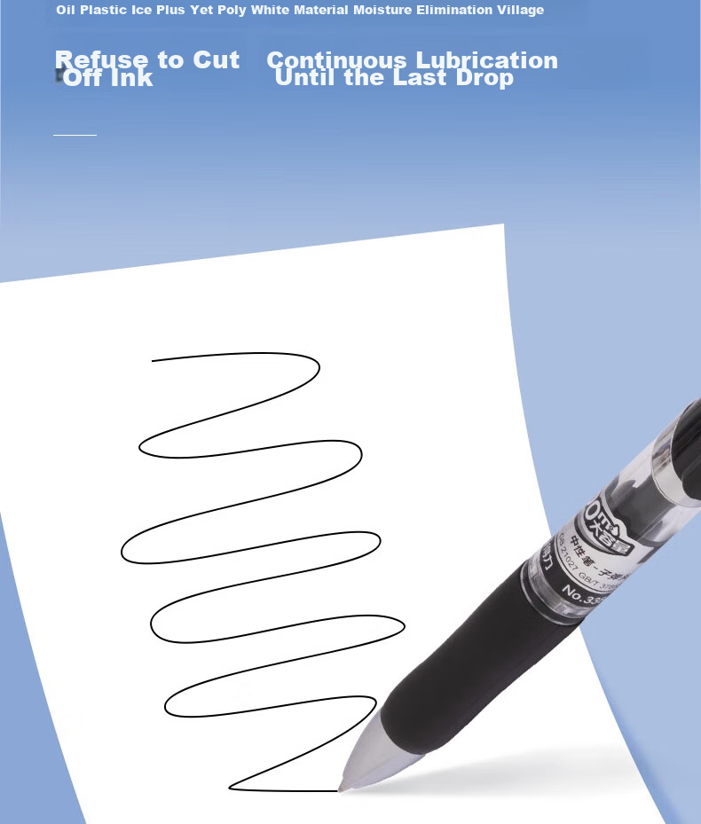 Deli S01 Gel Pen, Signature Pen, 0.5mm Bullet Tip, Exam Classic Office Retractable Pen, Water-Based Ink, Upgraded Large Capacity Long-Lasting Black, 5 Pens/box, 33880S 8
