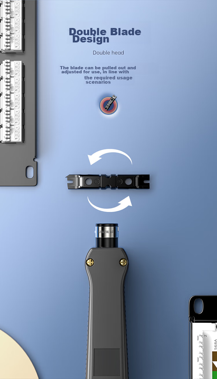 SAMZHE Cable Crimper Module Patch Panel Tool Wire Cutter Telephone Network Cable Cutter SZ-324B (Unit: Box) 4