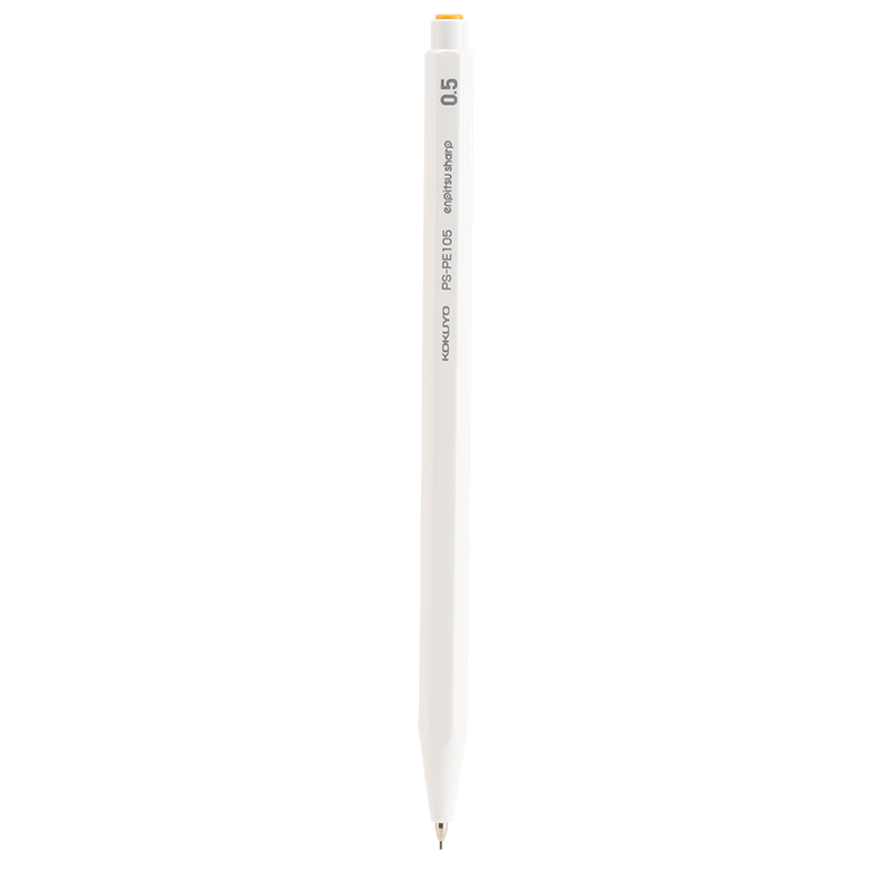 KOKUYO Imported Student Exam Mechanical Pencil, 0.5mm Drawing And Sketching Pencil, Anti-Break Lead Writing Pencil, White, 1 Piece, PS-PE105W