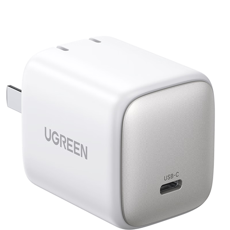 UGREEN 30W Charger, GaN Power Adapter, Compatible with Apple IPhone 18 Pro Max/17 Duo/16 DJI PD20/27W, Mobile Phones And IPads, Type-C Fast Charging Plug