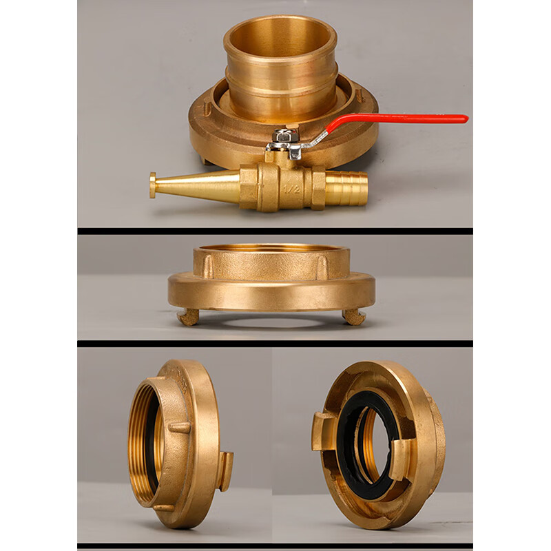 cklde全铜消火栓消防接头65消防水枪接扣接口消防栓25寸2寸铜管牙闷盖