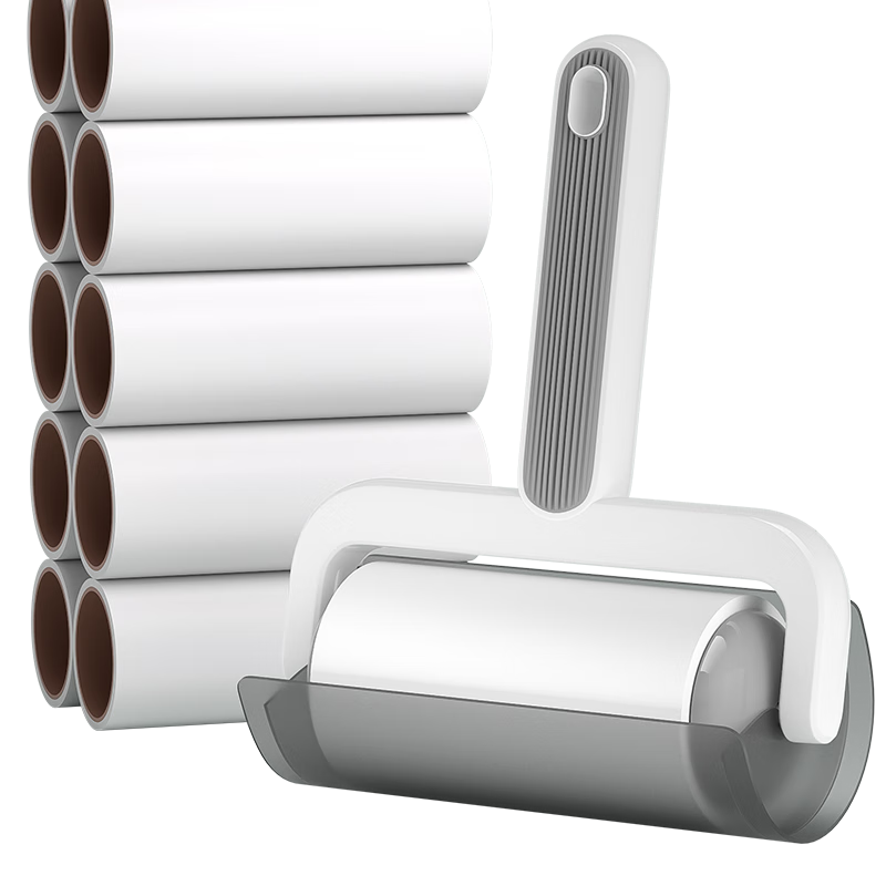 CHUSHE Lint Roller, 10cm 10 Rolls, 600 Sheets, Detachable Pet Carpet Sofa Lint Remover, Dust Catching Paper