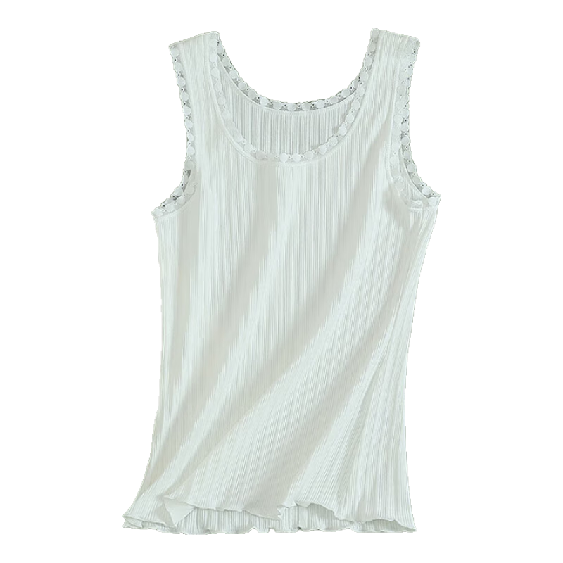 Hodo Japanese-Style Camisole, Women's Sexy Lace Undershirt, Breathable Slimming Elegant White 160/85