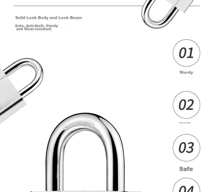 Aoben Padlock, Door Lock, Warehouse Large Iron Gate Lock, Home And School Use, Large Anti-Rust Lock, Anti-Theft Lock, 7660 Upgraded Versio 9