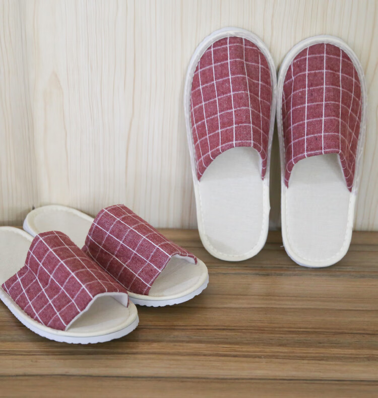 Banzheni Disposable Slippers for Guests, Floor Slippers, Unisex Travel Business Hotel Beauty Salon Non-Slip Linen Cotton Slippers, Mixed Colors, 6 Pairs 19