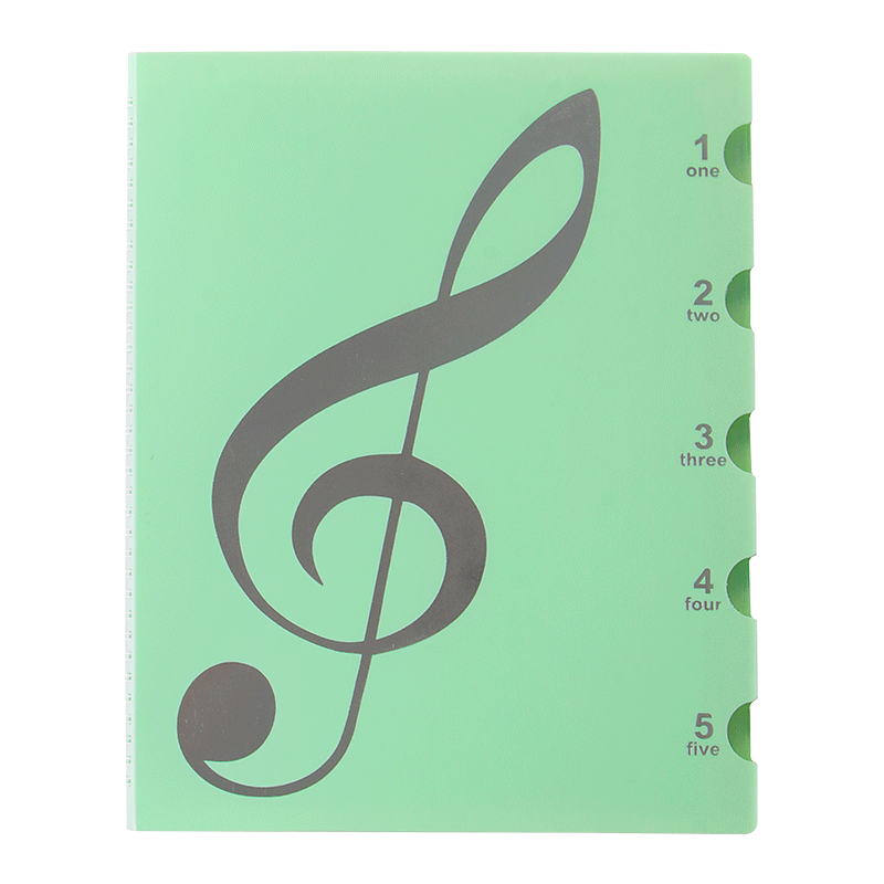TIANSE Morandi Music Folder A4/40 Pages, Writable Document Folder, Sheet Music Folder, Piano File Folder, Guitar And Guzheng Sheet Music Folder, Non-Reflective, TS-1650, Mint Gree