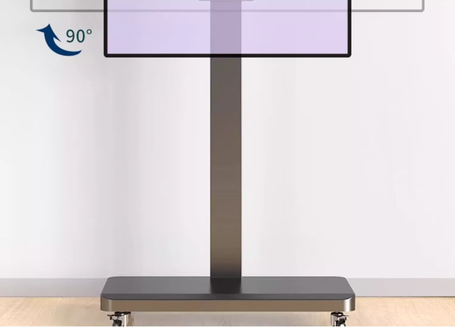 Enlip 26-60 Inch Mobile TV Stand Floor TV Cart with 90° Rotation for Landscape and Portrait Mode, Live Streaming, Teaching, Meeting TV Trolley Compatible with Xiaomi, Hisense, Skyworth and More 7
