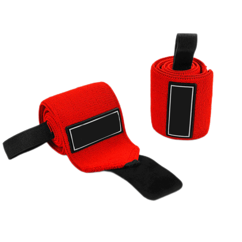 LAC Fitness Wrist Wraps for Men, Red Pair, Weightlifting Power Training Hand Support Wraps