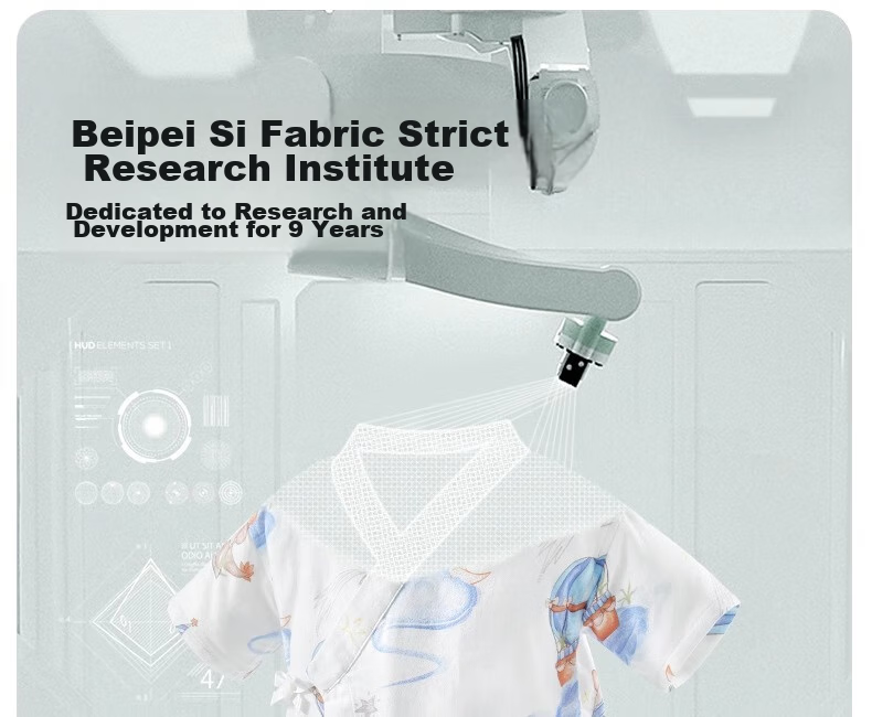 Beitaisi Baby Clothes, Summer Thin Bamboo Cotton Onesie, Newborn Gauze Romper, Short-Sleeve Infant Pajamas 2