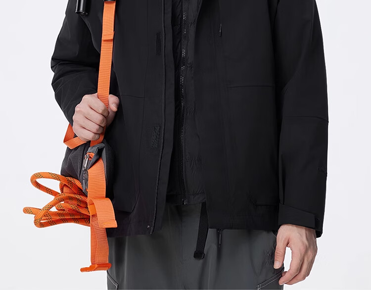 CAMEL Outdoor 3-in-1 Jacket Thickened Goose Down Warm Windproof Waterproof Mountaineering Coat S 2