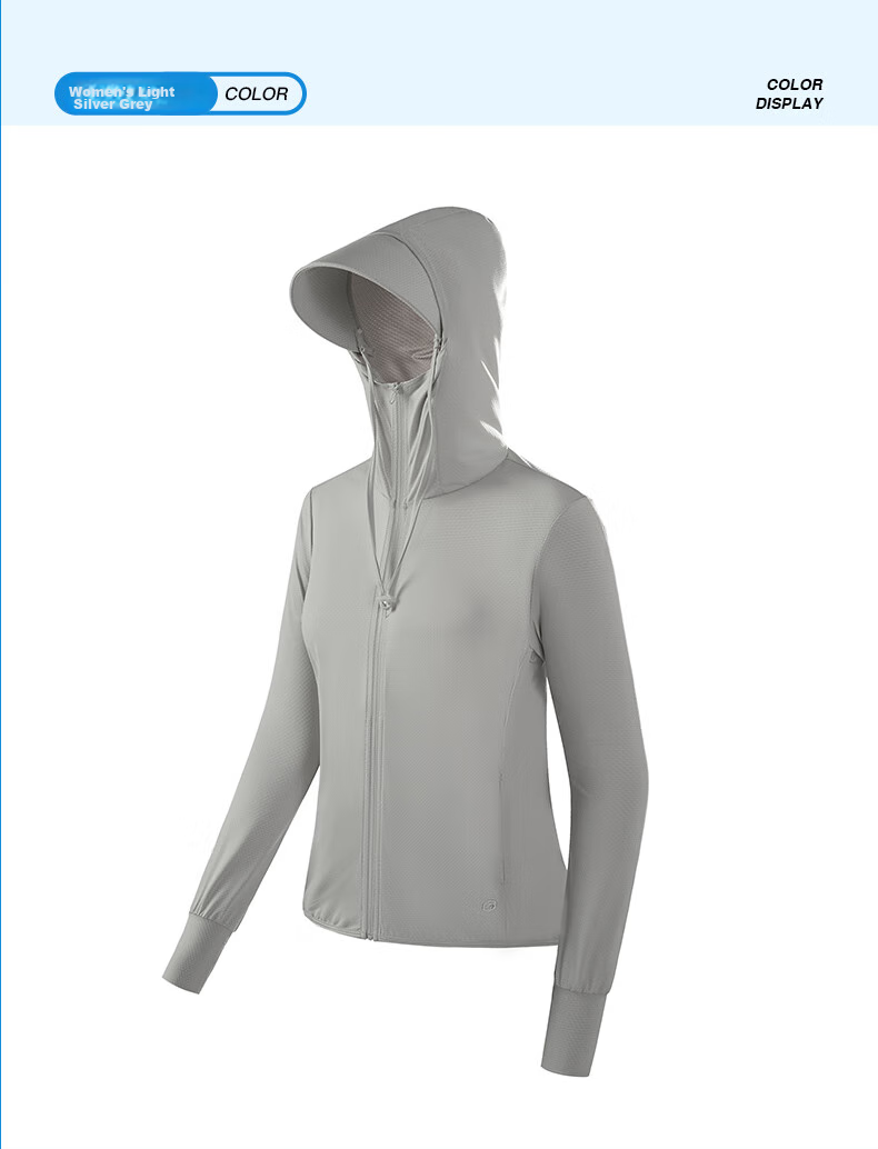 BIKEBROS Women's Sun Protection Clothing, Summer UV Protection UPF50+, Ice Silk Skin-Friendly, Detachable Brim, 4XL 19