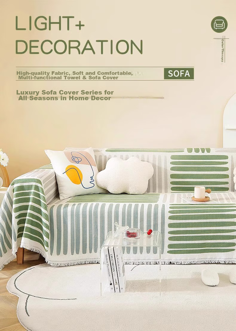 AVIVI Sofa Cover, All-Season Slipcover, Seat Cushion, Non-Slip Cover, Full Wrap Blanket, 180*230, Four Seasons Trai 1
