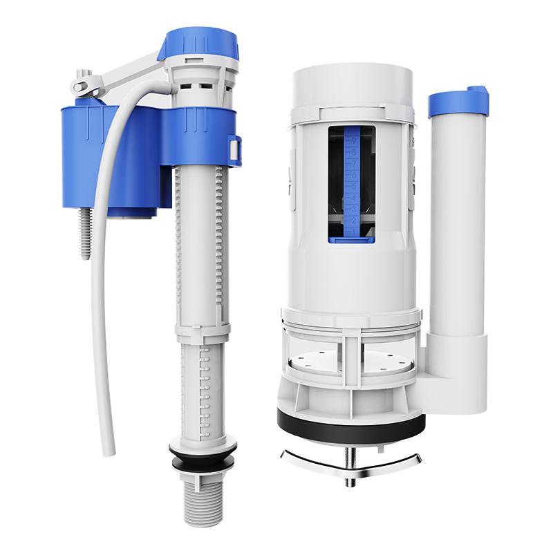 Haili Toilet Tank Accessories Complete Set, Inlet Valve Universal Outlet Valve, Toilet Water Valve, Upper And Lower Water Device SJ02+26