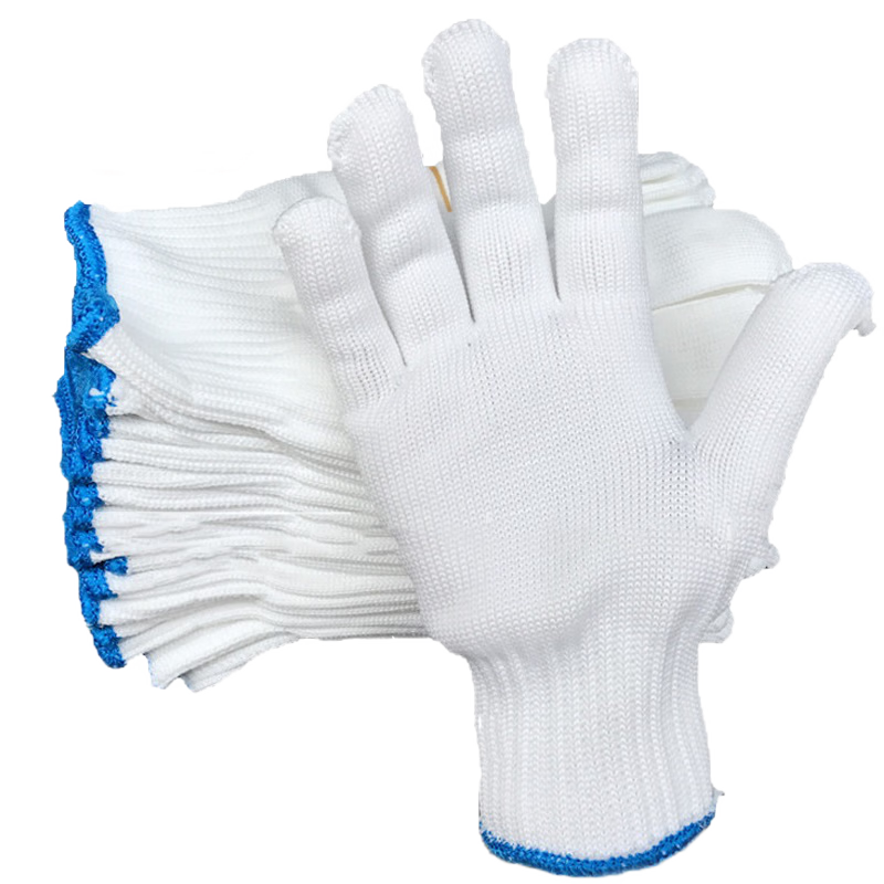 BAIGE Labor Protection Cotton Thread Gloves Fine Yarn Dense Cotton Yarn Wear-Resistant Worksite Protective Gloves 700g 12 Pairs [Full Weight] CW566565