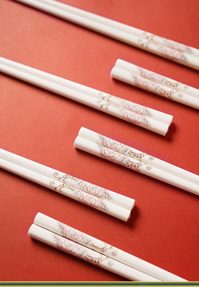 Youlaifu Ceramic Chopsticks, 10 Pairs, Chinese High-End Set, Personalized Non-Slip Heat-Resistant Household Gift Box, Housewarming Present 4