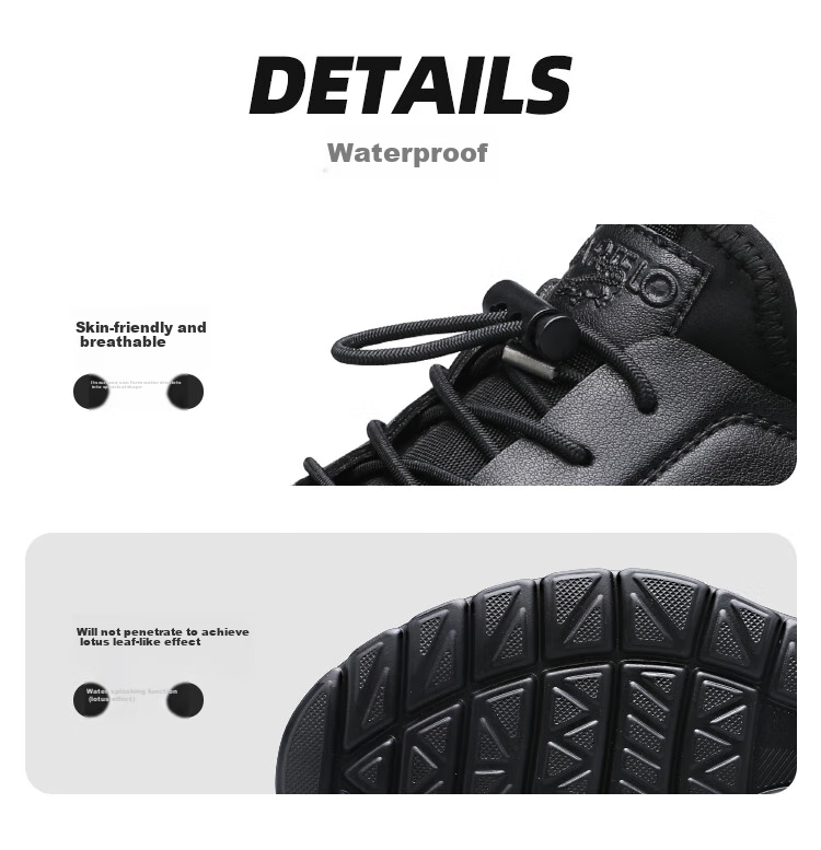 CARTELO Genuine Leather Men's Shoes, Business Casual Sports New Style for Autumn And Winter, Soft Thick-Soled Versatile Commuter Work High-End Black 43