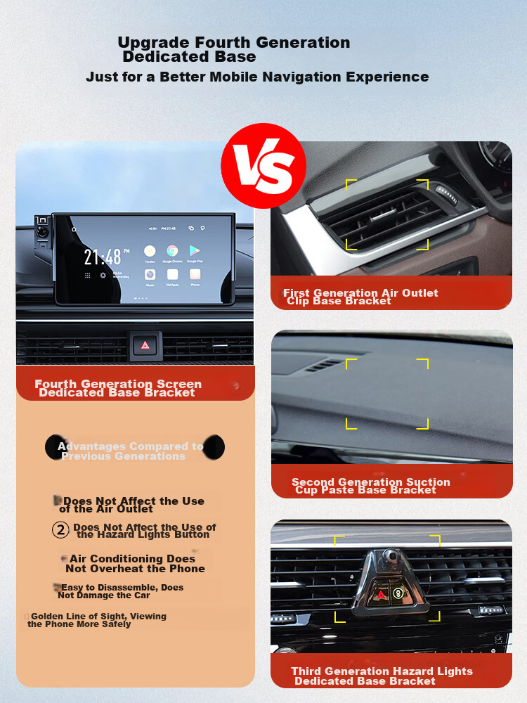 Feimiao, Specially Designed for Audi Car Phone Mounts, New Q5L A4L A5, Wireless Charging Screen Model, Navigation Mount 5