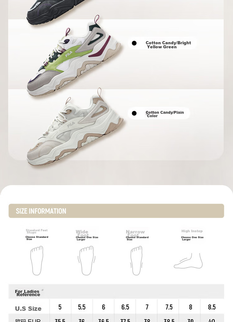 FILA Official COLLINA Women's Retro Outdoor Casual Dad Sneakers 12