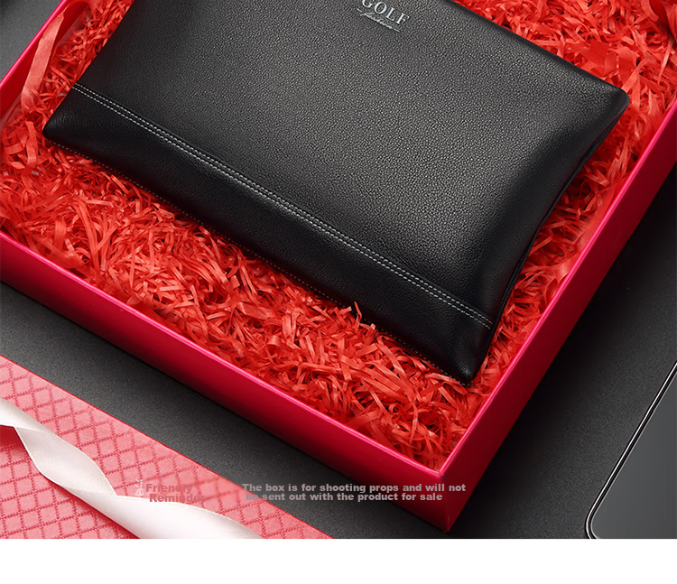 GOLF Men's Clutch, Soft Top-Grain Leather, Fashionable Envelope Wallet, Handheld Purse, Multiple Card Slots, Clutch Bag, Father's Day Gift 4
