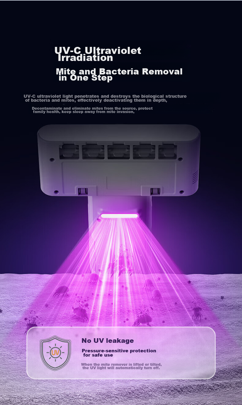 Panasonic Dust Mite Remover for Home Use Bed, Smart Dust And Mite Sensing All-In UV Sterilization Hot Air Dehumidification, Cat And Dog Hair Removal, Strong Suction Powerful Beating MC-DC11A 12