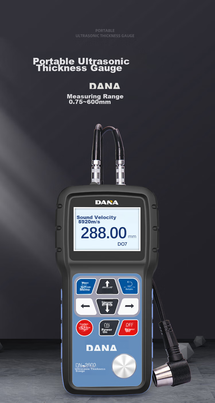 DANA Ultrasonic Thickness Gauge for Metal, Steel Plate, Glass And Plastic Thickness Measurement DN2800 Ultra-Thin Thickness Meter 1