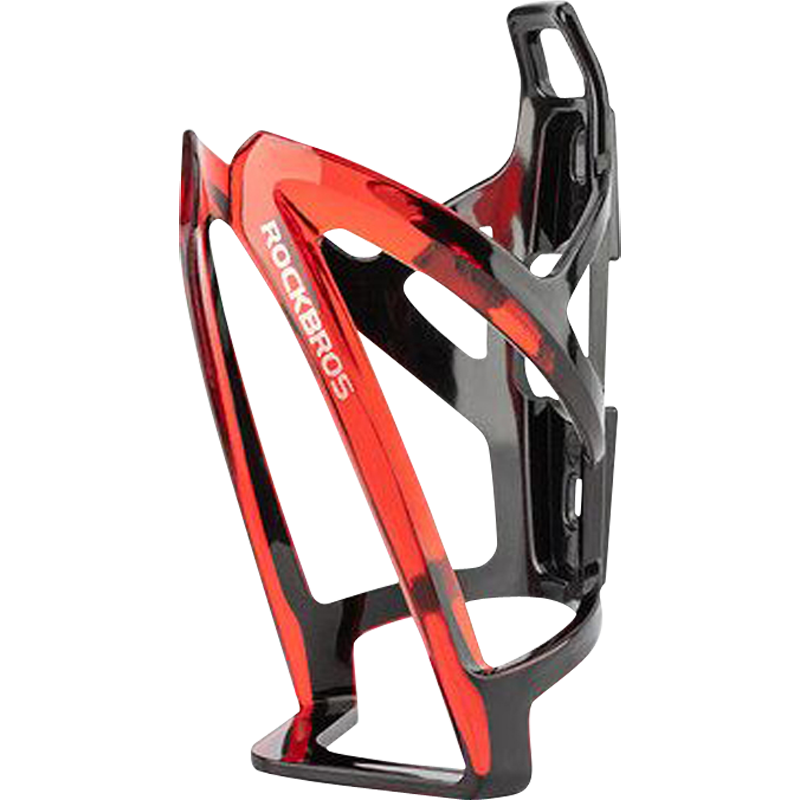 ROCKBROS Bicycle Water Bottle Holder, Colorful Road Bike And Mountain Bike Cup Rack, Cycling Accessory Equipment (Black And Red)