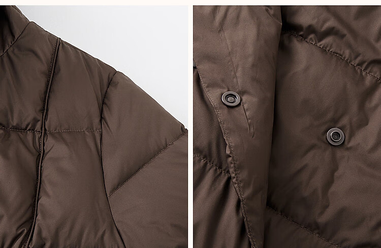 Dme [Urban Light Outdoor] Winter 400T Spring Yafang Pressure-Elastic Fluffy 90% Duck Down, Large Lapel down Jacket for Wome 8