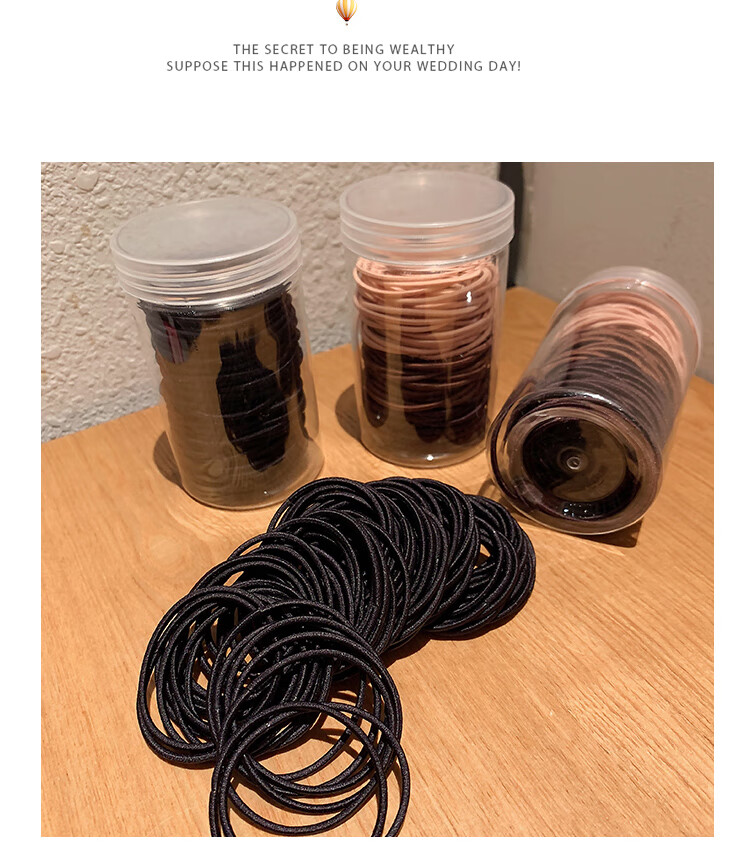 Chense Hair Ties [50 Pieces], Women's High Ponytail Hair Bands, Elastic Rubber Bands for Styling Hair 7