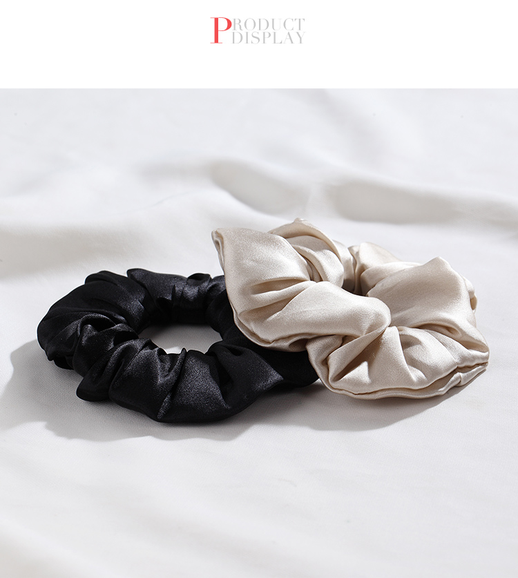 CHIMERA 2 Pieces Silk Hair Ties, Mulberry Silk Hair Bands, Hair Elastics, Hair Flowers, Hair Accessories for Women, Mid-Autumn Festival Gift 7