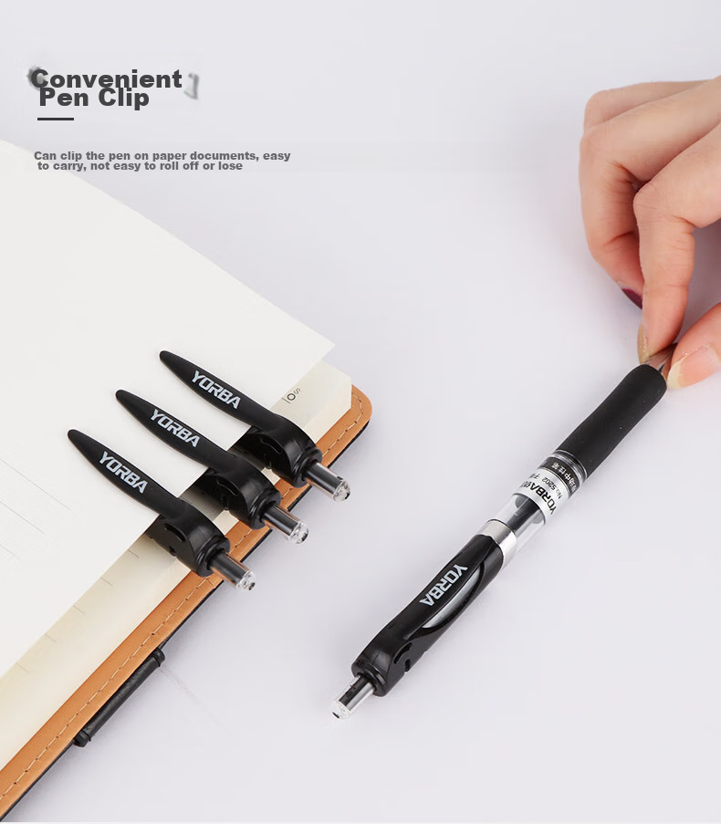 Youbili Retractable Gel Pen, Bullet Tip Signing Pen, 0.5mm Rollerball Pen, 12-Pack, 5202 Black 7