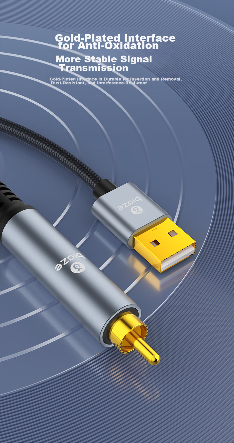 BIAZE Digital Coaxial to 3.5mm + Dual RCA Audio Converter Cable, Set-Top Box TV to Dual RCA Audio Amplifier SPDIF to Analog 3.5mm, 3 Meters 8