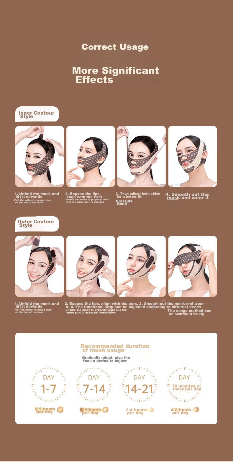 YSMI Sleep Mask, Face Lifting And Firming Device, V-Face Slimming Bandage, Goddess Day Gift 19