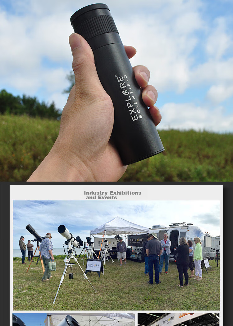 EXPLORE SCIENTIFIC Single-Tube Telescope 7X32 Wide-Angle High Magnification High-Definition Night Vision Concert Professional Outdoor Portable 17
