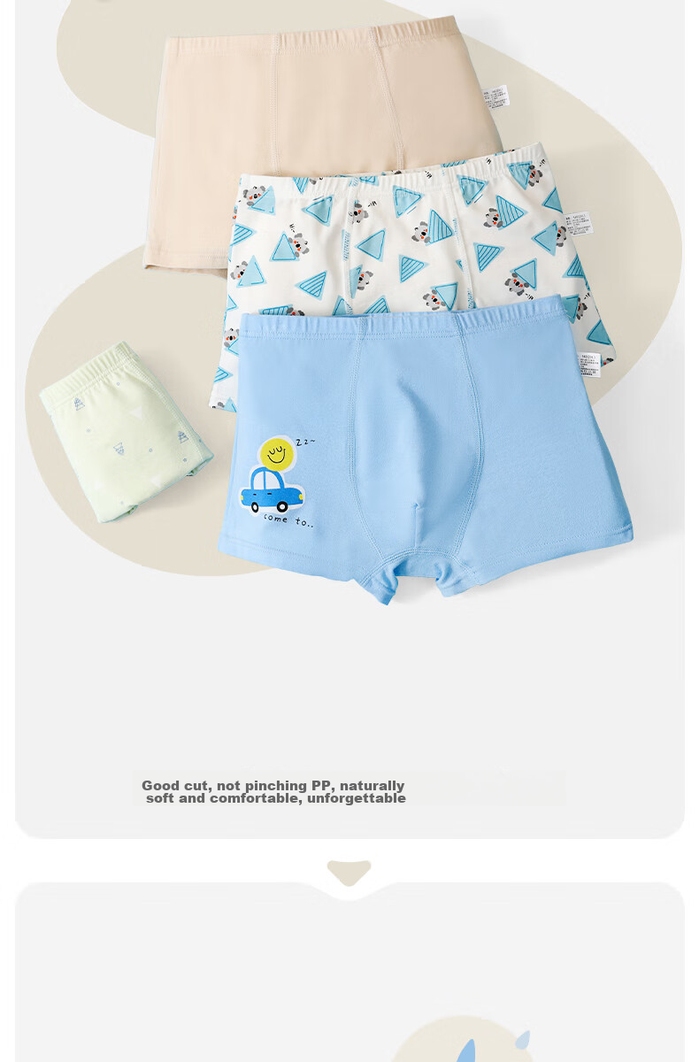 LangSha Boys' Boxer Briefs, Class A Pure Cotton Student Shorts, Big Kids' Boxer Shorts, Antibacterial Underwear, 2XL 2