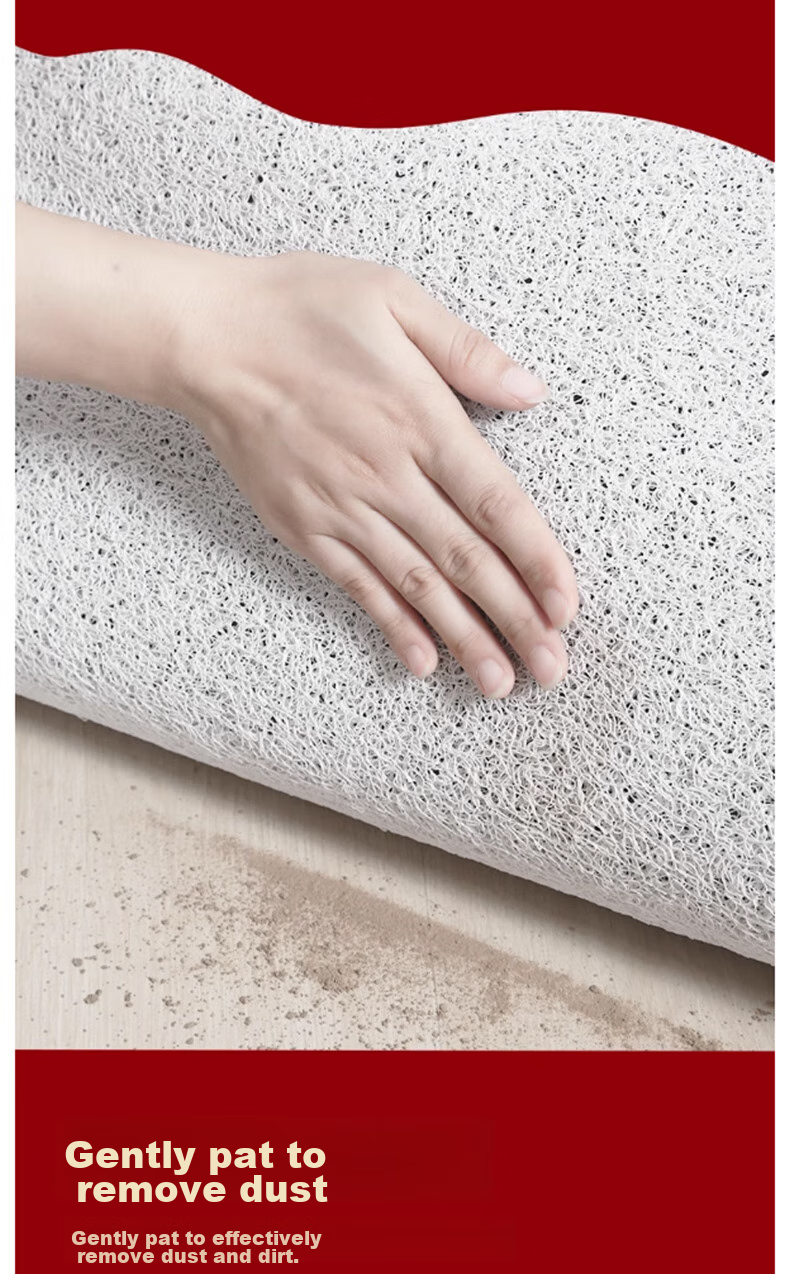 MOON TIME Entrance Mat, Doorway Foot Mat, Red Silk Loop Non-Slip Floor Mat, 60*90cm Wanfu Mao 6