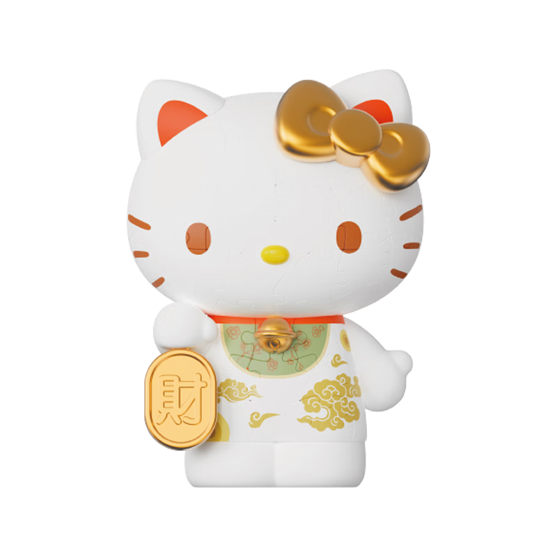 3D-JP Sanrio Hello Kitty Trendy Figurine, 3D Puzzle, Home Decoration, Birthday Gift for Women, Wealth Attractio
