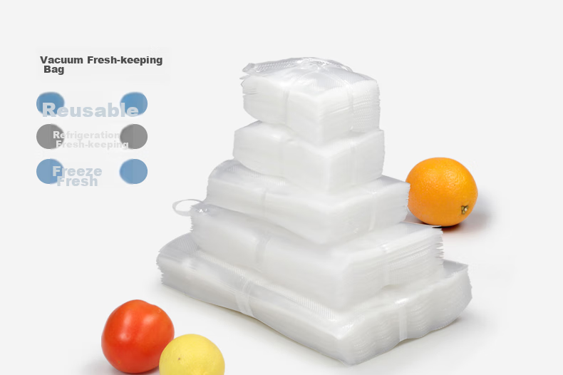 Jinghuisichuang Vacuum Food Bags [Textured 20*30cm], PE+PA Fresh-Sealing Bags, Air-Drawn Compressed Packaging Bags, 50 Pieces 3