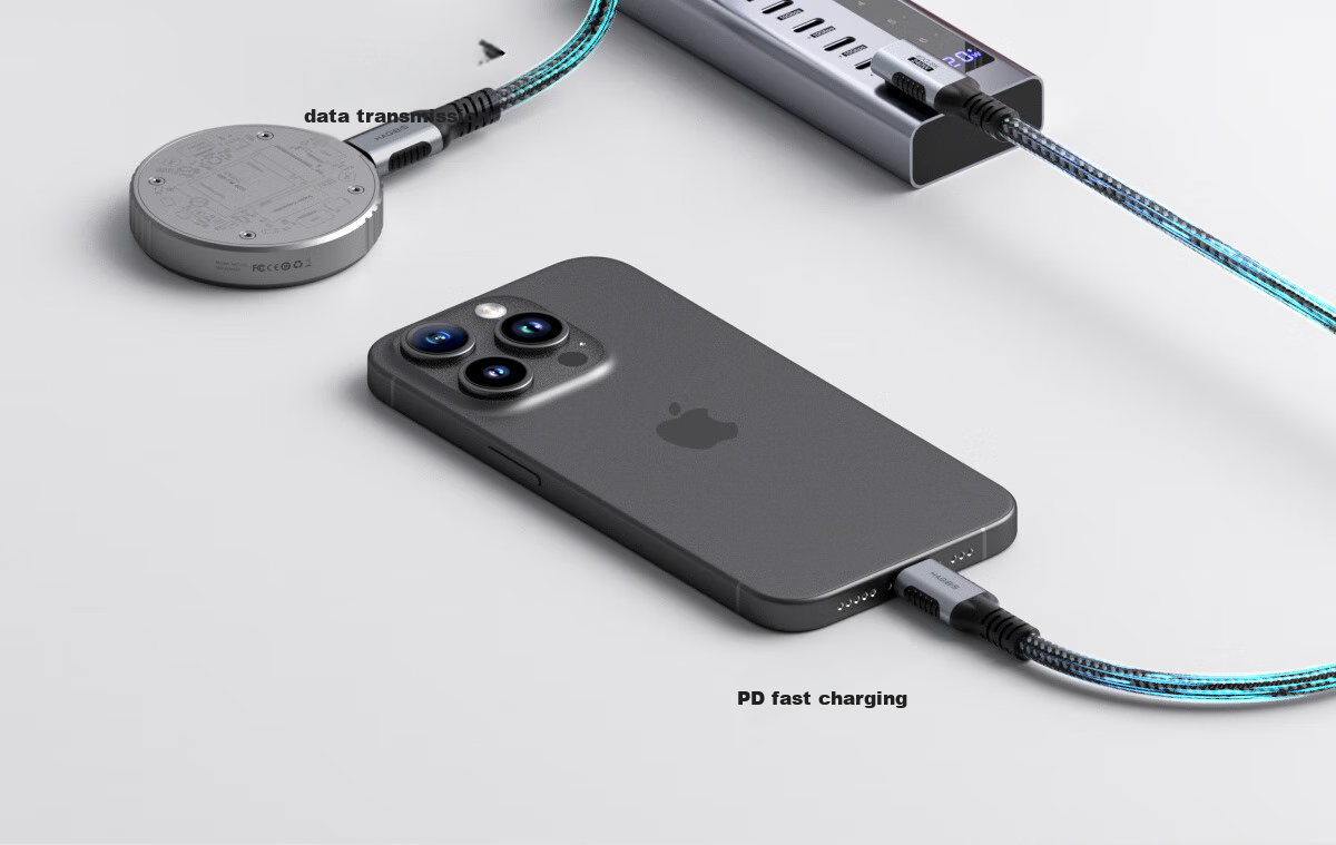 Hagibis All-C Port Expansion Dock, Type-C Hub, USB Splitter, HUB Converter, PD Fast Charging, Independent Power Supply Adapter, Suitable for Apple Computers And Mac Laptops 7