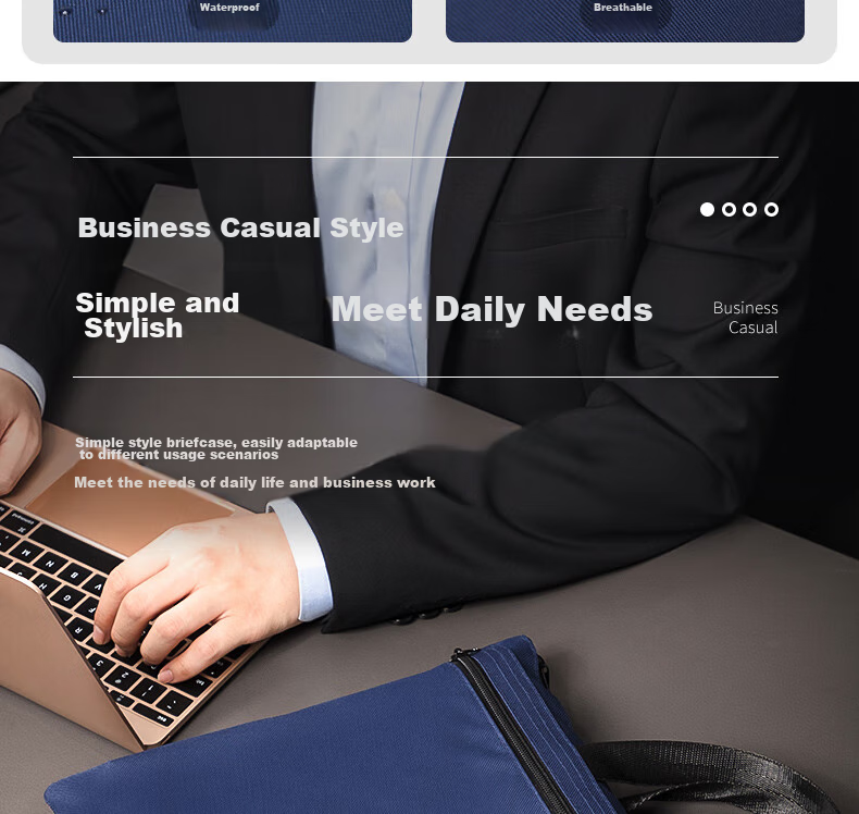 Deli Briefcase, Thickened And Expanded Capacity, Business Briefcase for Men And Women, Professional Briefcase, Laptop Bag, Document Storage Bag, Conference Handbag, Zipper Bag, Gray 63751A 10