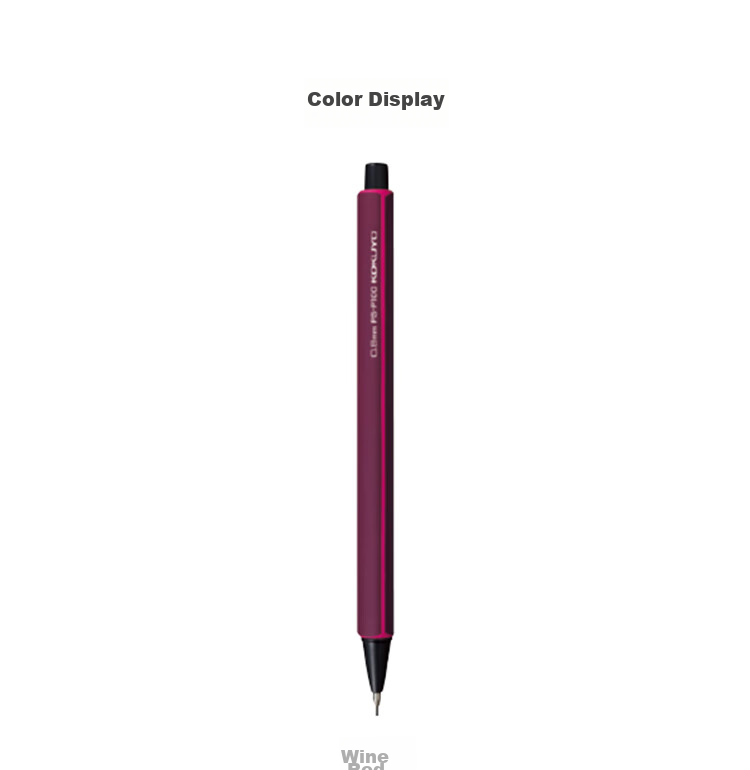 KOKUYO Imported 0.9mm Mechanical Pencil for Students' Exams And Activities, Durable Metal Tip, Wine Red, 1 Piece, PS-P100DR 6