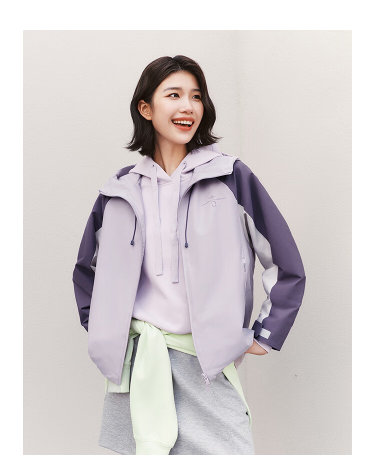 Semir Women's Mid-Length Colorblock Three-Proof Jacket 2025 Spring Autumn 101125108008 Mall Edition 2