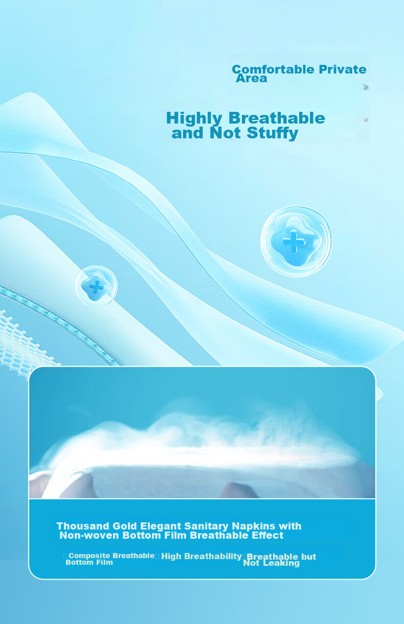Qianjinjingya Comfortable Pure Cotton Breathable Day And Night Combination Sanitary Napkins Set, 7 Packs with 35 Pieces Each, Sold by JD, Disinfection Grade Menstrual Pads 6