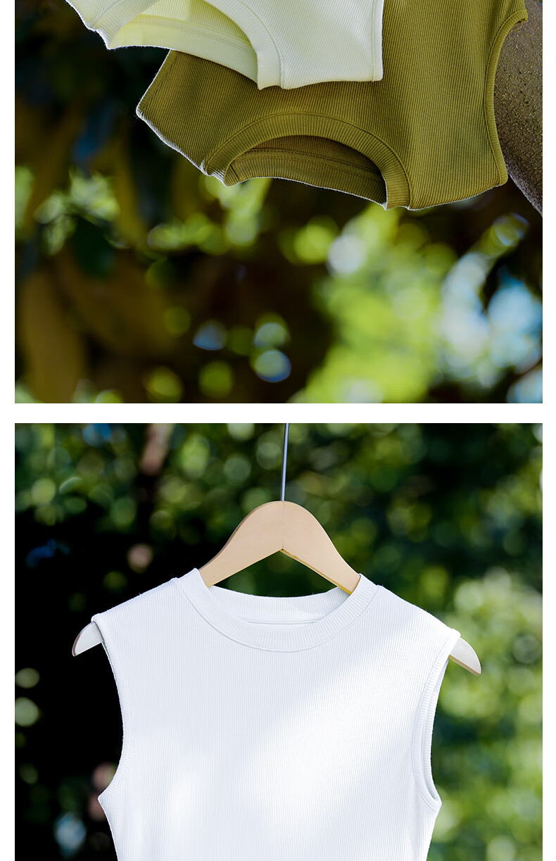 MONTAGUT Modal Cotton Tank Top for Women, Suit Inner Wear Camisole Bra, Wide Shoulder Sleeveless Top, Ribbed Thin Undershirt for Summer 29