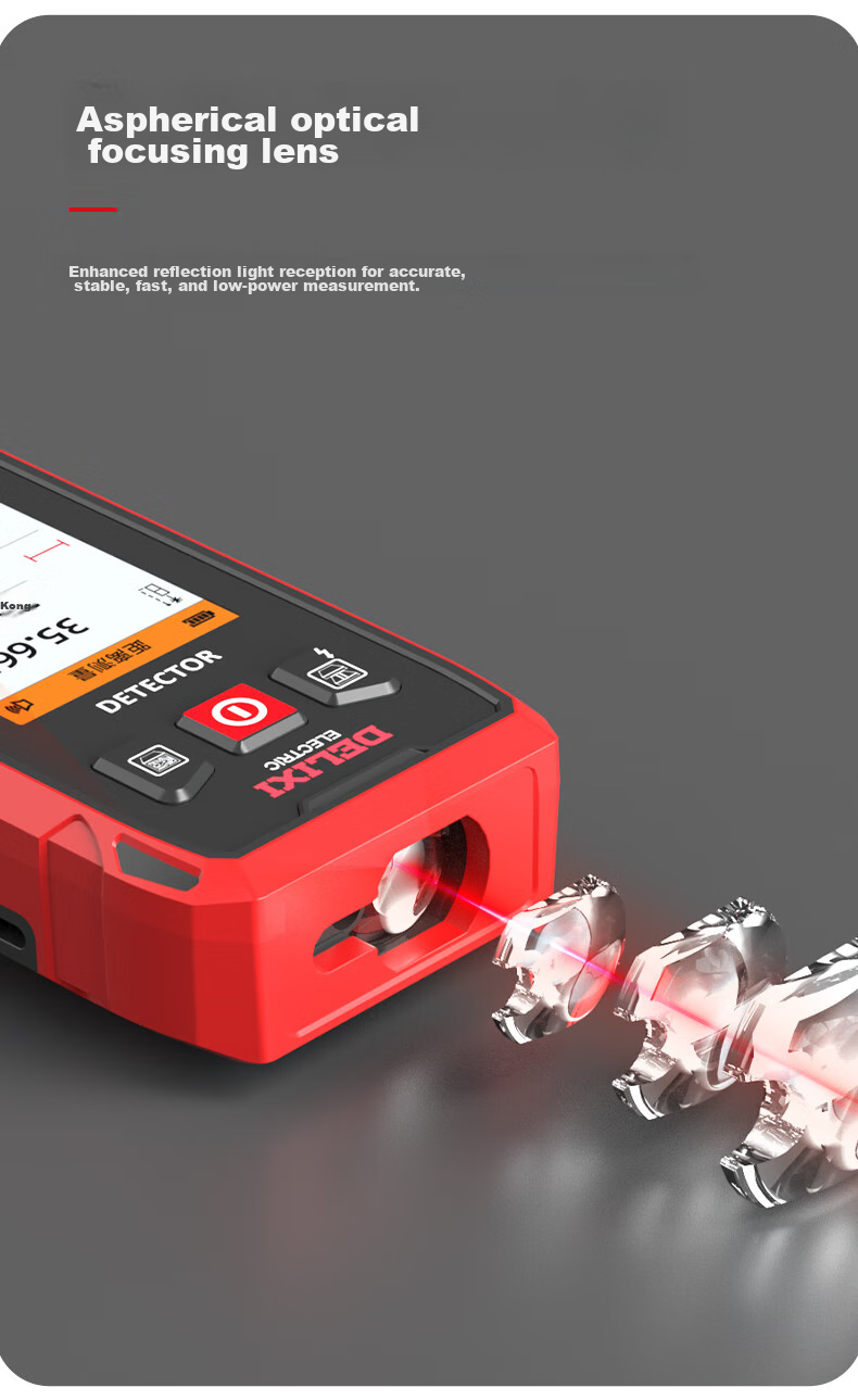 DELIXI ELECTRIC Multi-Function Wall Detector for Metal, Rebar, And Wood Detection with Red Light Ranging up to 100 Meters 16