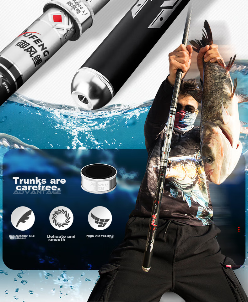 Yufengli Fishing Rod, 5.4 Meters, Jianghu Supreme 6H Ultra-Hard 19-Tune Platform Fishing Rod, Black Pit Fishing Rod, Long Section Competitive Rod 2