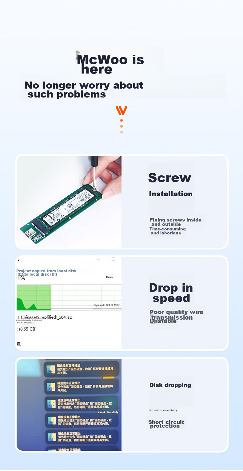MAIWO USB4.0 Hard Drive Enclosure M.2 NVMe SSD Enclosure 40Gbps Compatible with Thunderbolt 5/4/3 Built-In Fan for Apple Macmini Laptop K1695F 6