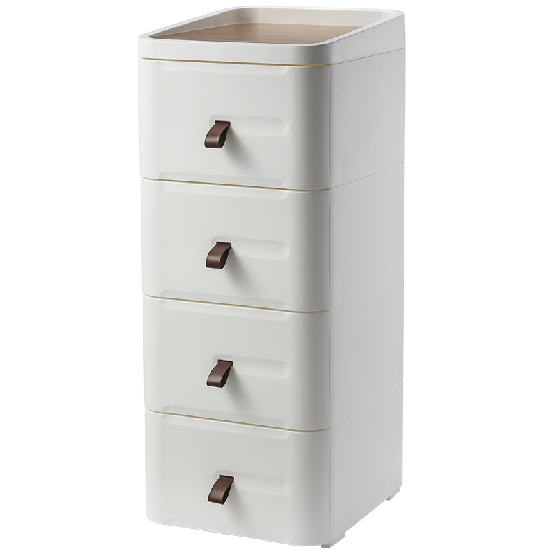 JEKO&JEKO Bedside Drawer Storage Cabinet, Five-Drawer Chest, Multi-Layer Storage Cabinet, Bathroom Storage Rack, Gap Cabinet, Medium-Sized Four-Tier