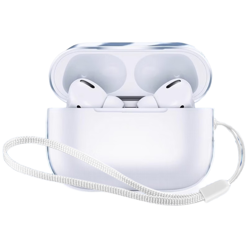 Fangfeixingqiu AirPods Pro 2nd Generation Protective Case, AirPods Pro 2 Protective Case, Apple Bluetooth Earphone Shockproof Anti-Drop Dust-Proof Silicone Transparent Protective Shell, Full Coverage Soft Case